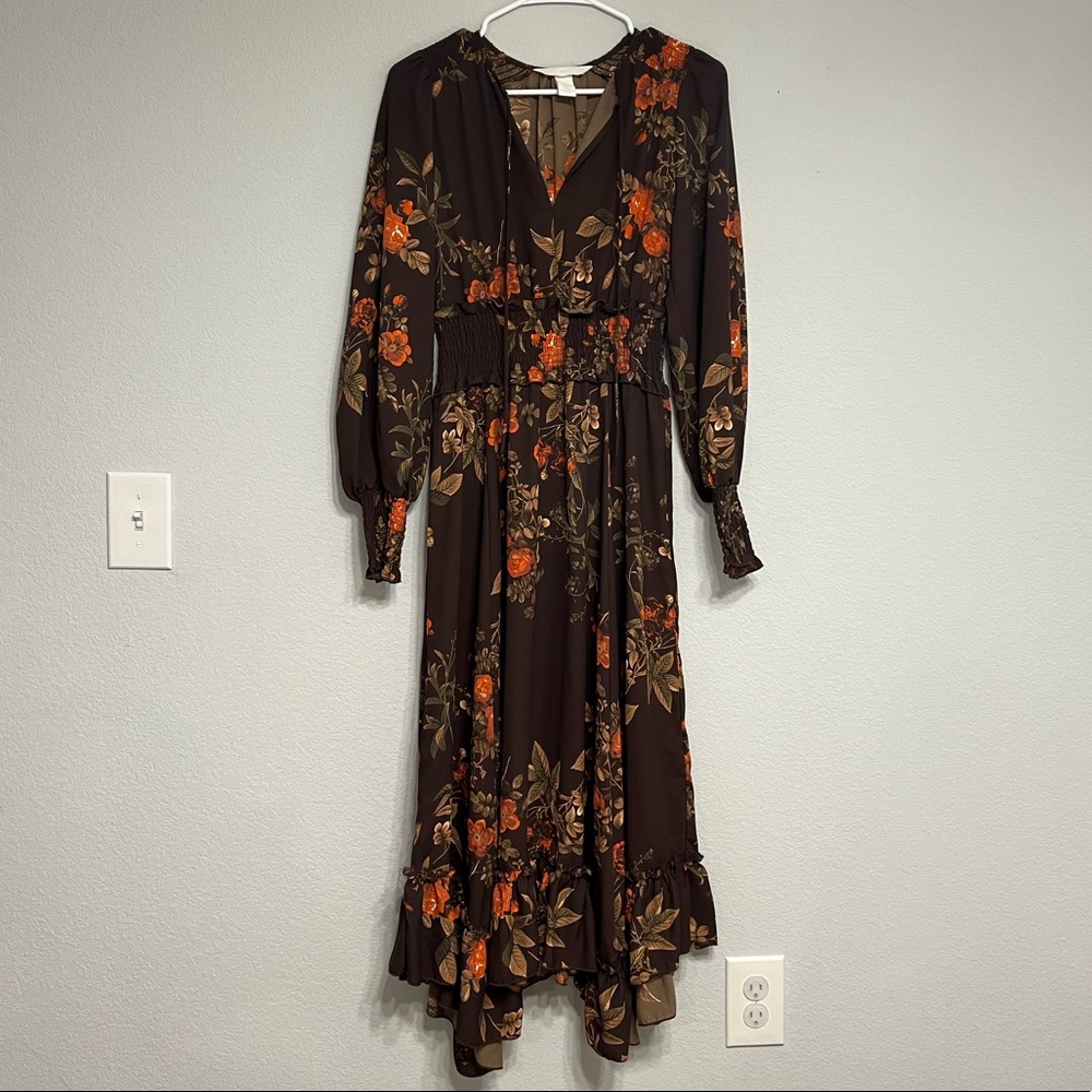 Brown H&M floral dress